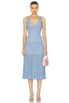 Aknvas Women's Guinevere Crochet Midi-dress In Blue