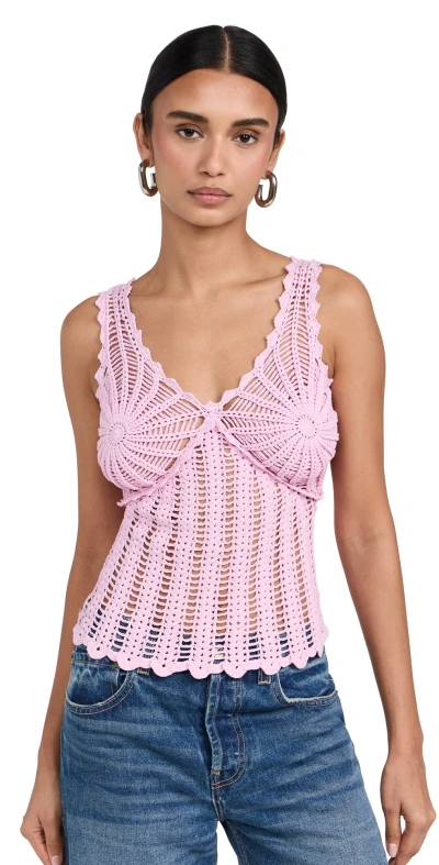 Aknvas Gwen Crochet Tank Pink