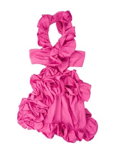Pre-owned Aknvas Halterneck Mini Dress In Pink