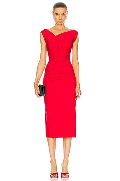 Aknvas Women's Ivy Stretch-jersey Sleeveless Midi-dress In Red