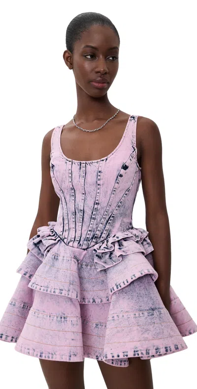 Aknvas Kaitlyn Denim Fit And Flare Dress Pink
