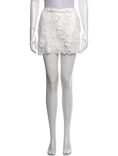 Pre-owned Aknvas Lace Pattern Mini Skirt In Multi