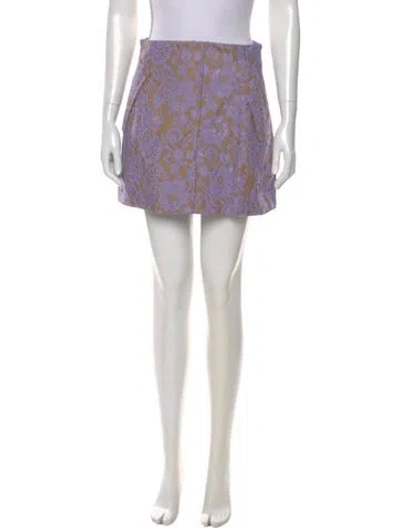 Pre-owned Aknvas Lace Pattern Mini Skirt W/ Tags In Purple