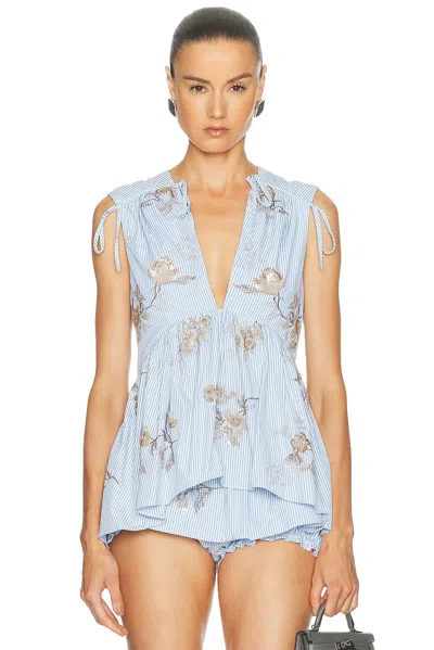 Aknvas Lamia Top In Blue