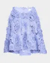 Aknvas Lola Floral Lace Top In Delph Blue