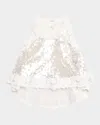 Aknvas Lola Sequined Crop Top In Pearl