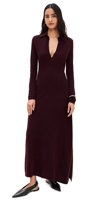 Aknvas Minerva Cashmere Wool Blend Dress Chocolate In Brown