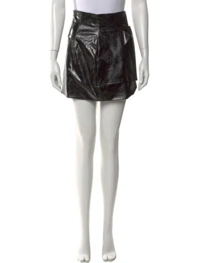 Pre-owned Aknvas Mini Skirt In Black