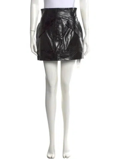 Pre-owned Aknvas Mini Skirt In Black