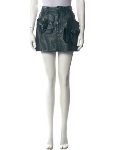 Pre-owned Aknvas Mini Skirt In Blue