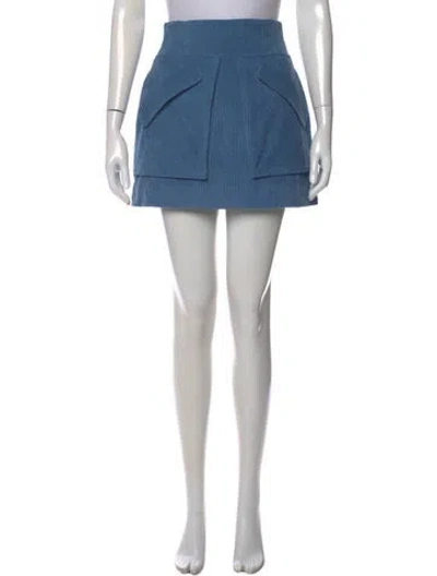 Pre-owned Aknvas Mini Skirt In Blue