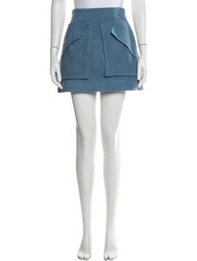 Pre-owned Aknvas Mini Skirt In Blue