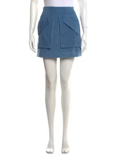 Pre-owned Aknvas Mini Skirt In Blue