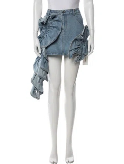 Pre-owned Aknvas Mini Skirt In Blue