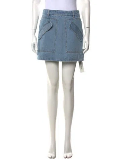 Pre-owned Aknvas Mini Skirt In Blue
