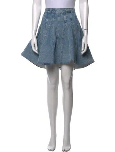 Pre-owned Aknvas Mini Skirt In Blue