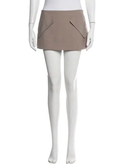Pre-owned Aknvas Mini Skirt In Green