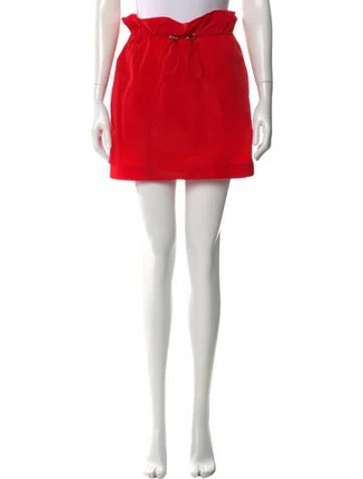 Pre-owned Aknvas Mini Skirt In Red