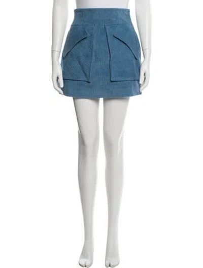 Pre-owned Aknvas Mini Skirt W/ Tags In Blue