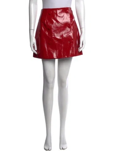 Pre-owned Aknvas Mini Skirt W/ Tags In Red