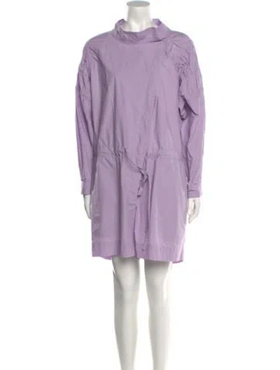 Pre-owned Aknvas Mock Neck Romper In Purple