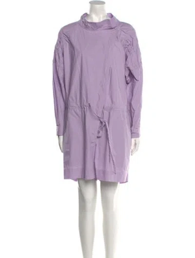 Pre-owned Aknvas Mock Neck Romper In Purple