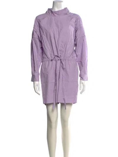 Pre-owned Aknvas Mock Neck Romper In Purple