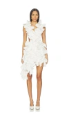 Aknvas Olive Ruffle Dress In White