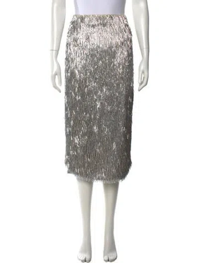 Pre-owned Aknvas Patterned Midi Length Skirt In Multicolor
