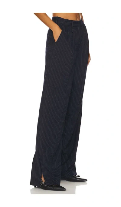 Aknvas Petronella Pant In Navy Gessato