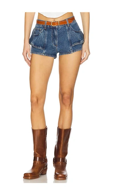 Aknvas Riley Denim Shorts In Saxe Blue