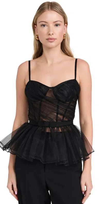 Aknvas Rina Bustier Top Noir