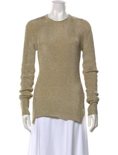 Pre-owned Aknvas Scoop Neck Long Sleeve Top In Neutrals