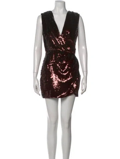 Pre-owned Aknvas Sequin Mini Dress W/ Tags In Brown