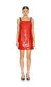 Aknvas Shelby Sequin Mini Dress In Red