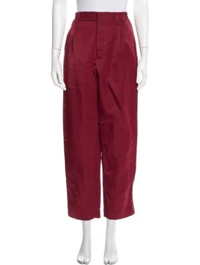 Pre-owned Aknvas Straight Leg Pants In Red