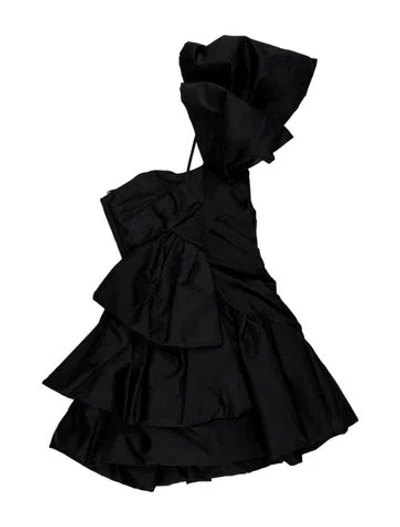 Pre-owned Aknvas Strapless Mini Dress In Black