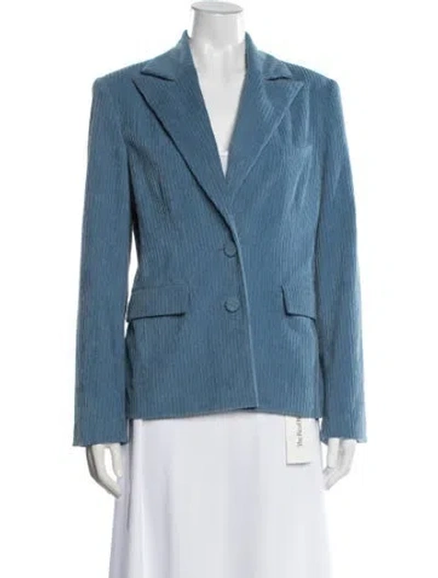 Pre-owned Aknvas Striped Blazer In Blue