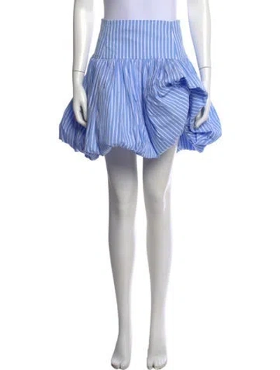 Pre-owned Aknvas Striped Mini Skirt In Blue