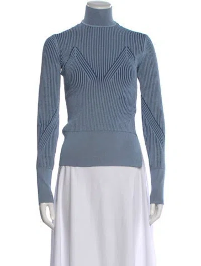 Pre-owned Aknvas Turtleneck Long Sleeve Top In Blue