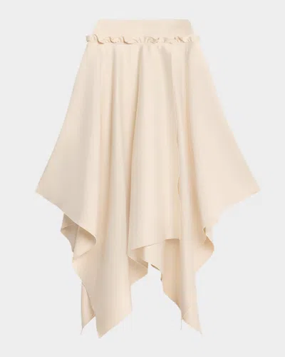 Aknvas Vera Satin Handkerchief Skirt In Neutral