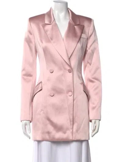 Pre-owned Aknvas V-neck Long Dress In Pink