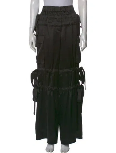 Pre-owned Aknvas Wide Leg Pants In Black