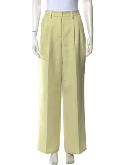Pre-owned Aknvas Wide Leg Pants In Yellow