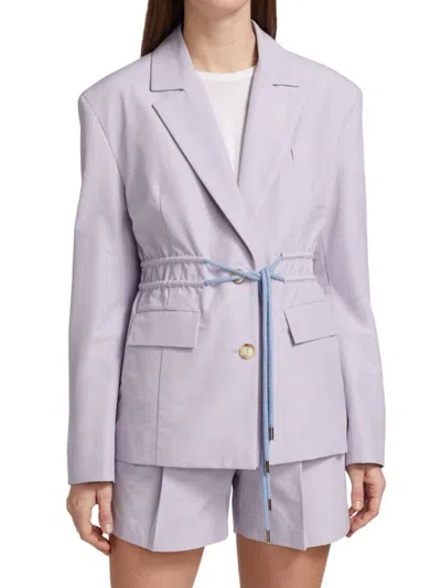 Aknvas Women's Amanda Drawstring Blazer In Lavender