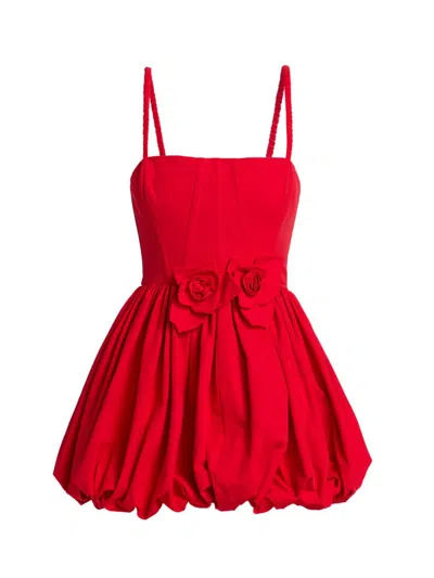 Aknvas Women's Anais Bubble Minidress In Red