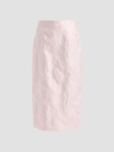 Aknvas Women's Clarissa Brocade Pencil Skirt In Pink