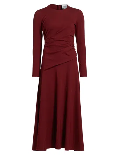 Aknvas Women's Daphna Ruched Jersey Maxi-dress In Burgundy