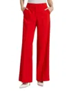 Aknvas Elin Crepe Elastic Waistband Pant In Red