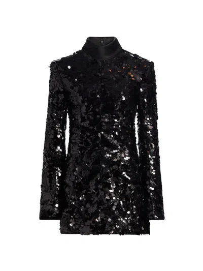 Aknvas Women's Toni Sequined Minidress In Black
